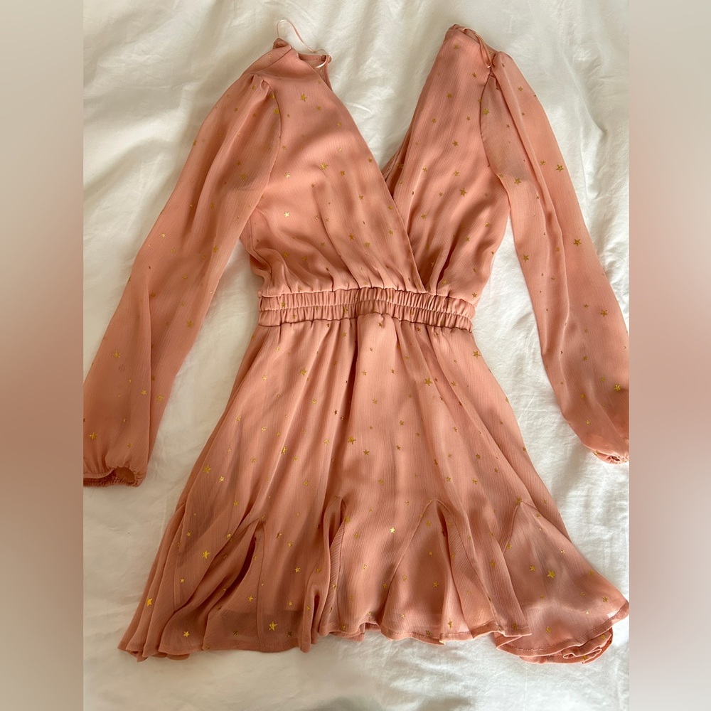Baby pink sparkly star dress